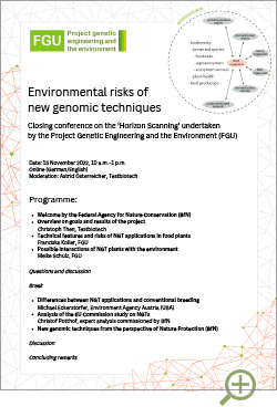 Environmental risks of new genomic techniques – Closing Conference - button program 